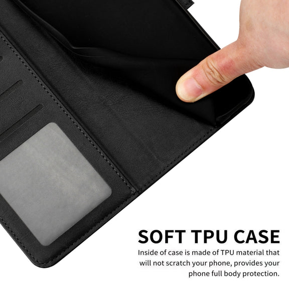 For Samsung Galaxy S25 Ultra 5G Solid Calf Texture Flip Leather Phone Case(Black)