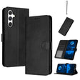 For Samsung Galaxy S25 / S24 5G Solid Calf Texture Flip Leather Phone Case(Black) - Galaxy S25 5G Cases by PMC TechLife | Online Shopping South Africa | PMC TechLife | Buy Now Pay Later Mobicred