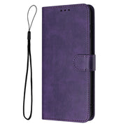 For Samsung Galaxy S25 / S24 5G Solid Calf Texture Flip Leather Phone Case(Purple)