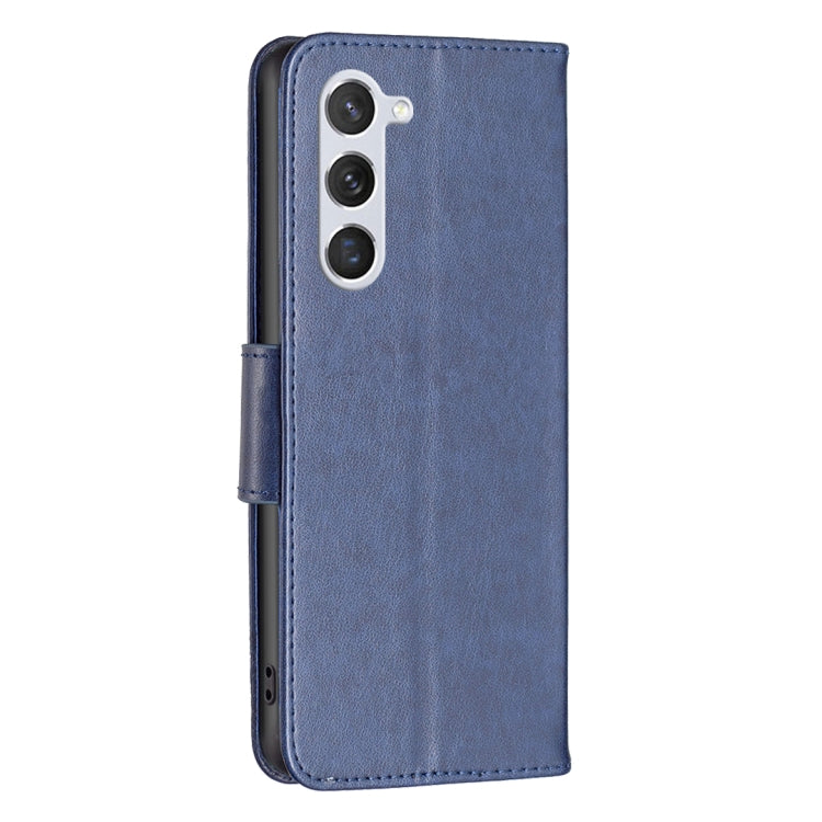 For Samsung Galaxy S25 5G Embossing Two Butterflies Pattern Leather Phone Case(Blue) - Galaxy S25 5G Cases by PMC Jewellery | Online Shopping South Africa | PMC Jewellery | Buy Now Pay Later Mobicred