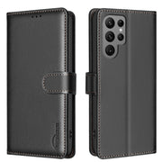 For Samsung Galaxy S25 Ultra 5G Litchi Texture RFID Anti-theft Leather Phone Case(Black)
