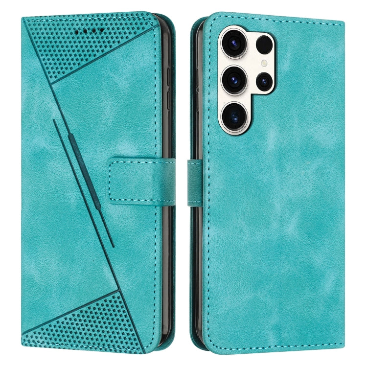 For Samsung Galaxy S25 Ultra 5G Dream Triangle Leather Phone Case with Long Lanyard(Green) - Galaxy S25 Ultra 5G Cases by PMC Jewellery | Online Shopping South Africa | PMC Jewellery | Buy Now Pay Later Mobicred