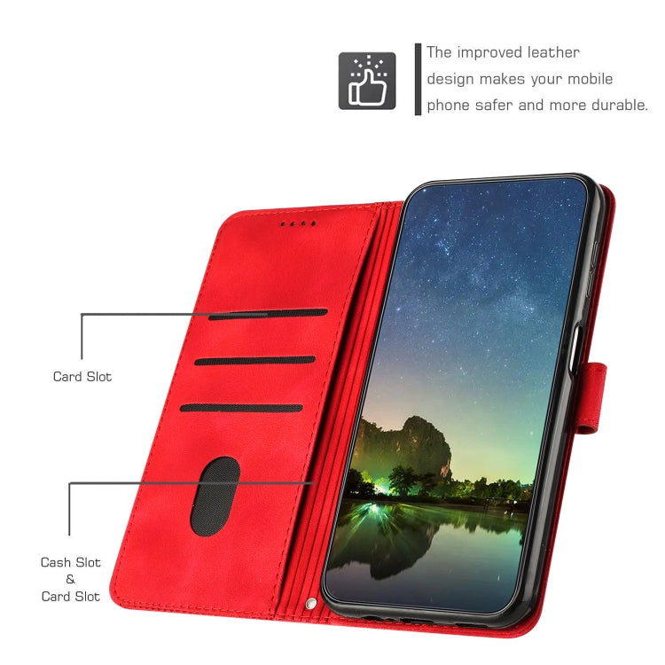 For Samsung Galaxy S25 / S24 5G Dream Triangle Leather Phone Case with Lanyard(Red) - free shipping - PMC Jewellery - Order now!