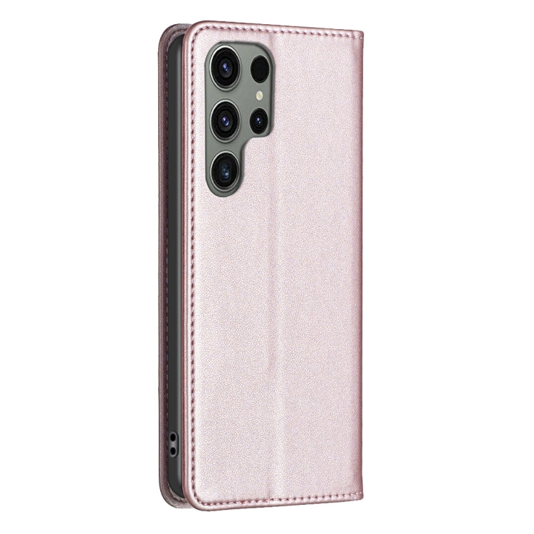 For Samsung Galaxy S25 Ultra 5G Magnetic Leather Phone Case(Gold) - Galaxy S25 Ultra 5G Cases by PMC Jewellery | Online Shopping South Africa | PMC Jewellery | Buy Now Pay Later Mobicred