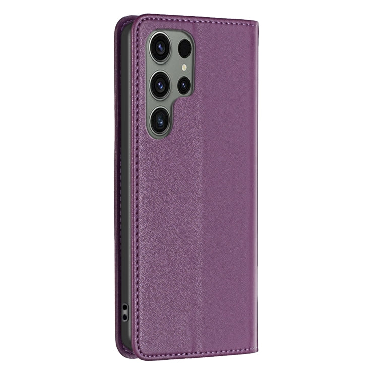 For Samsung Galaxy S25 Ultra 5G Magnetic Leather Phone Case(Dark Purple) - Galaxy S25 Ultra 5G Cases by PMC Jewellery | Online Shopping South Africa | PMC Jewellery | Buy Now Pay Later Mobicred