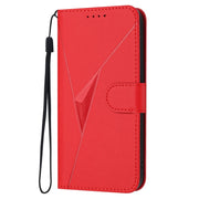 For Tecno Spark Go 2024 Triangle Pattern Buckle Clasp Leather Phone Case(Red)