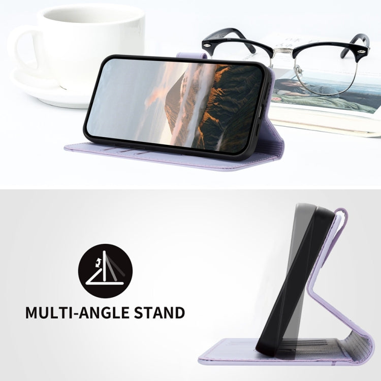 For Tecno Spark Go 2024 Triangle Pattern Buckle Clasp Leather Phone Case(Light Purple) - Tecno Cases by PMC Jewellery | Online Shopping South Africa | PMC Jewellery | Buy Now Pay Later Mobicred