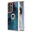 For Samsung Galaxy S25 Ultra 5G Electroplating Marble Dual-side IMD Phone Case with Ring(Green 017) - free shipping - PMC Jewellery - Order now!