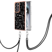 For Samsung Galaxy S25 Ultra 5G Electroplating Dual-side IMD Phone Case with Lanyard(Equation)