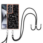 For Samsung Galaxy S25 Ultra 5G Electroplating Dual-side IMD Phone Case with Lanyard(Equation)