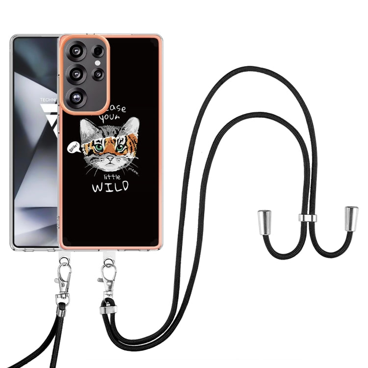 For Samsung Galaxy S25 Ultra 5G Electroplating Dual-side IMD Phone Case with Lanyard(Natural Growth) - Galaxy S25 Ultra 5G Cases by PMC TechLife | Online Shopping South Africa | PMC TechLife | Buy Now Pay Later Mobicred
