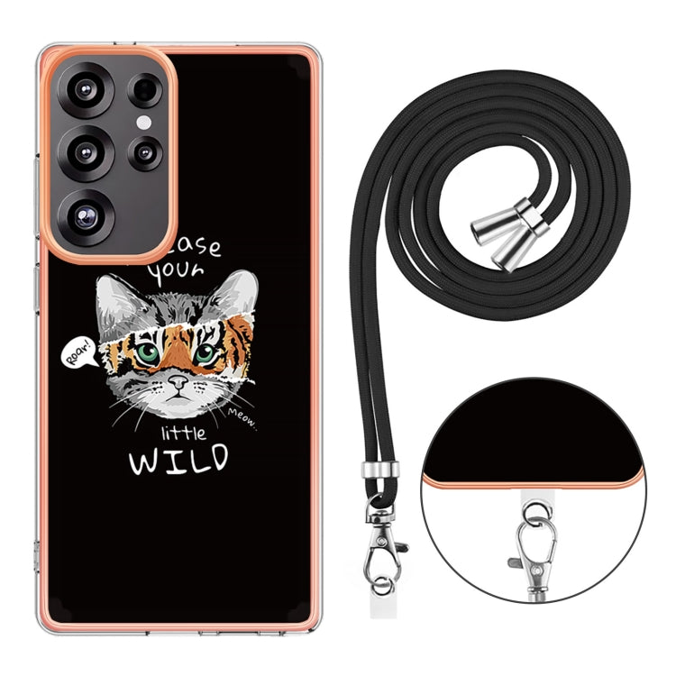 For Samsung Galaxy S25 Ultra 5G Electroplating Dual-side IMD Phone Case with Lanyard(Natural Growth) - Galaxy S25 Ultra 5G Cases by PMC TechLife | Online Shopping South Africa | PMC TechLife | Buy Now Pay Later Mobicred