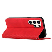 For Samsung Galaxy S25 Ultra 5G Diamond Splicing Skin Feel Magnetic Leather Phone Case(Red)