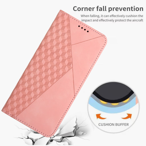 For Samsung Galaxy S25 Ultra 5G Diamond Splicing Skin Feel Magnetic Leather Phone Case(Rose Gold)