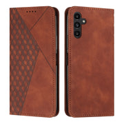 For Samsung Galaxy S25 / S24 5G Diamond Splicing Skin Feel Magnetic Leather Phone Case(Brown)