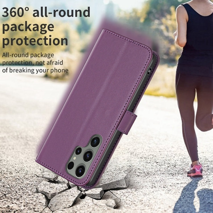 For Samsung Galaxy S25 Ultra 5G Magnetic Buckle Leather Phone Case(Purple)
