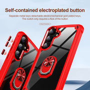 For Samsung Galaxy S25+ 5G TPU + PC Lens Protection Phone Case with Ring Holder(Red)