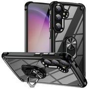 For Samsung Galaxy S25 5G TPU + PC Lens Protection Phone Case with Ring Holder(Black)