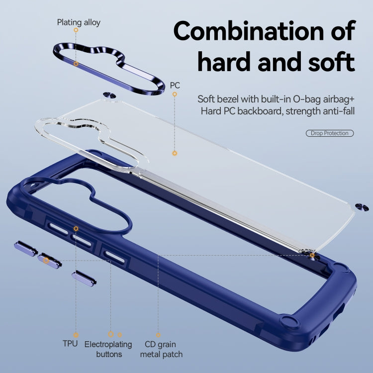 For Samsung Galaxy S25 5G TPU + PC Lens Protection Phone Case(Blue)