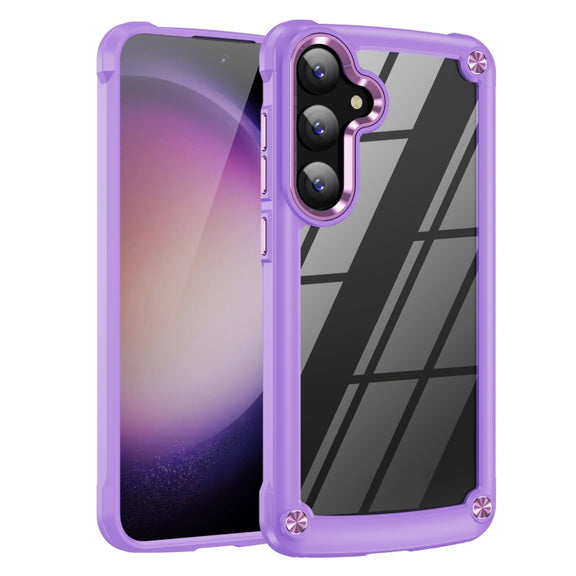 For Samsung Galaxy S25 5G TPU + PC Lens Protection Phone Case(Purple)
