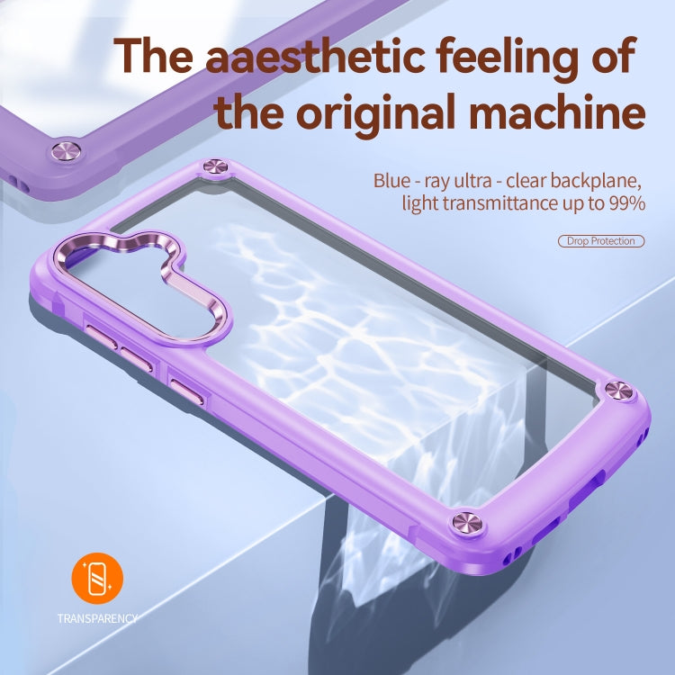 For Samsung Galaxy S25 5G TPU + PC Lens Protection Phone Case(Purple)