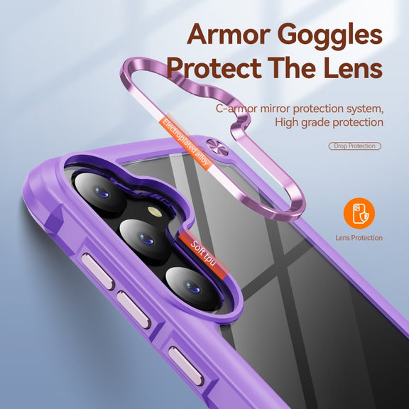 For Samsung Galaxy S25 5G TPU + PC Lens Protection Phone Case(Purple)