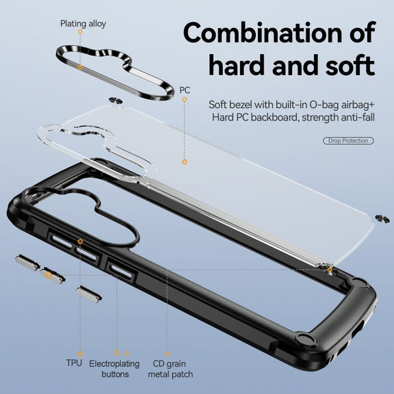For Samsung Galaxy S25+ 5G TPU + PC Lens Protection Phone Case(Black)
