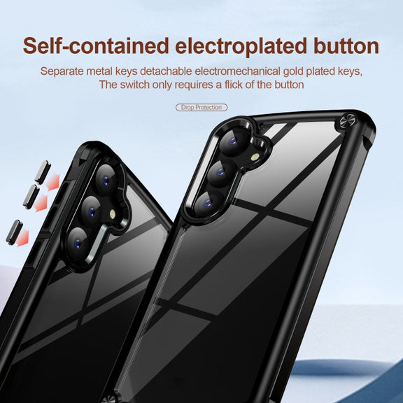 For Samsung Galaxy S25+ 5G TPU + PC Lens Protection Phone Case(Black)