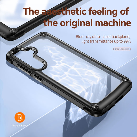 For Samsung Galaxy S25+ 5G TPU + PC Lens Protection Phone Case(Black)