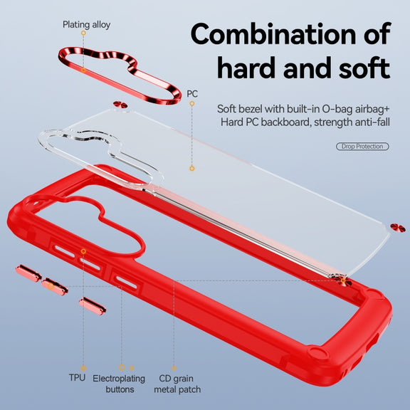 For Samsung Galaxy S25+ 5G TPU + PC Lens Protection Phone Case(Red)