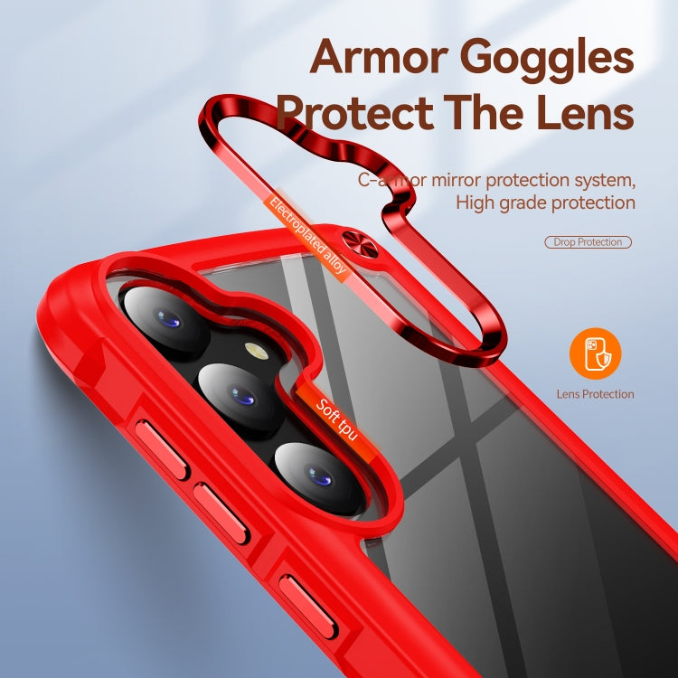 For Samsung Galaxy S25+ 5G TPU + PC Lens Protection Phone Case(Red)