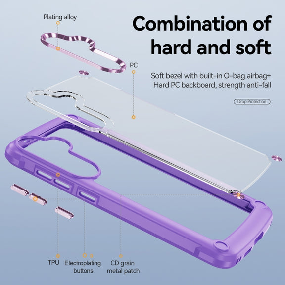 For Samsung Galaxy S25+ 5G TPU + PC Lens Protection Phone Case(Purple)