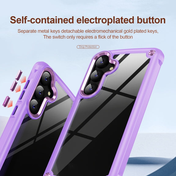 For Samsung Galaxy S25+ 5G TPU + PC Lens Protection Phone Case(Purple)