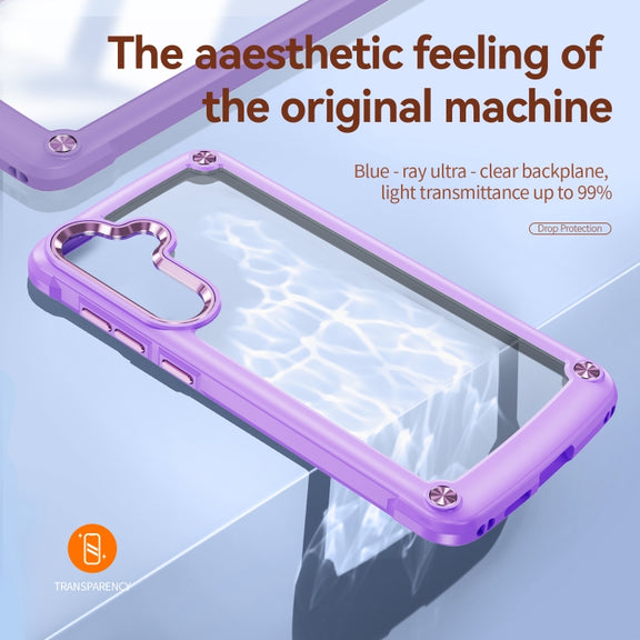 For Samsung Galaxy S25+ 5G TPU + PC Lens Protection Phone Case(Purple)