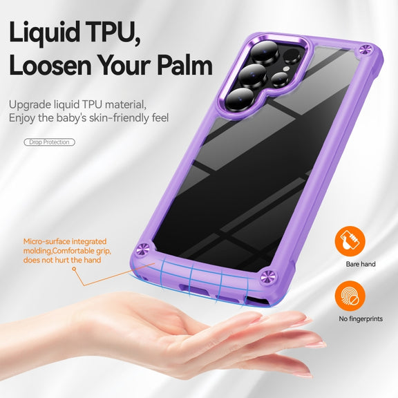 For Samsung Galaxy S25 Ultra 5G TPU + PC Lens Protection Phone Case(Purple)