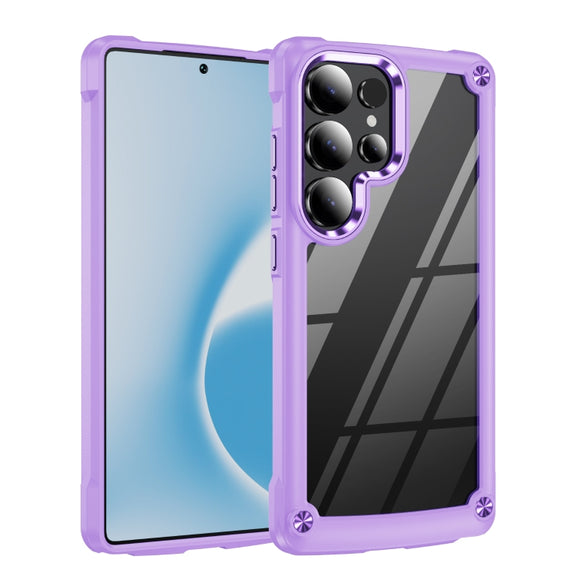 For Samsung Galaxy S25 Ultra 5G TPU + PC Lens Protection Phone Case(Purple)