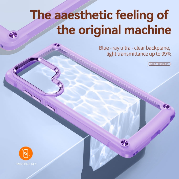 For Samsung Galaxy S25 Ultra 5G TPU + PC Lens Protection Phone Case(Purple)
