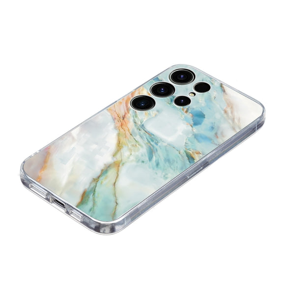 For Samsung Galaxy S25 Ultra 5G Colorful Painting Pattern TPU Phone Case(Marble)