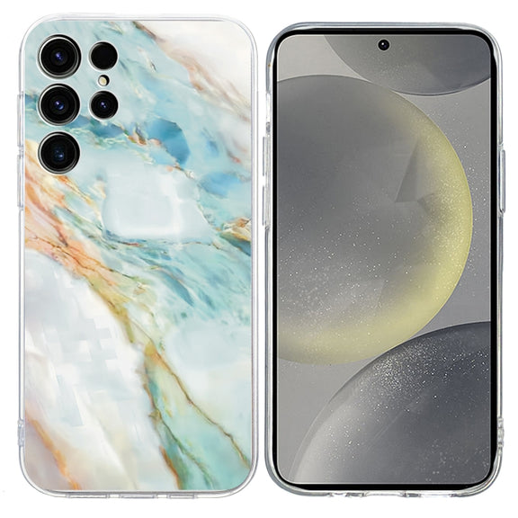 For Samsung Galaxy S25 Ultra 5G Colorful Painting Pattern TPU Phone Case(Marble)