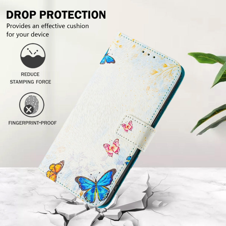 For iPhone 16e Art Colored Drawing Pattern Leather Phone Case(Butterfly house) - iPhone 16e Cases by PMC TechLife | Online Shopping South Africa | PMC TechLife | Buy Now Pay Later Mobicred