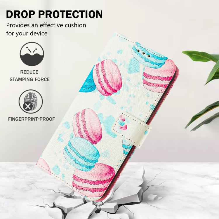 For iPhone 16e Art Colored Drawing Pattern Leather Phone Case(Cake) - iPhone 16e Cases by PMC TechLife | Online Shopping South Africa | PMC TechLife | Buy Now Pay Later Mobicred