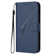 For Huawei Pura 70 Pro / Pura 70 Ultra Triangle Pattern Buckle Clasp Leather Phone Case(Royal Blue)