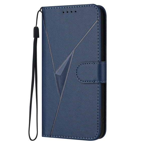 For Huawei Pura 70 Pro / Pura 70 Ultra Triangle Pattern Buckle Clasp Leather Phone Case(Royal Blue)