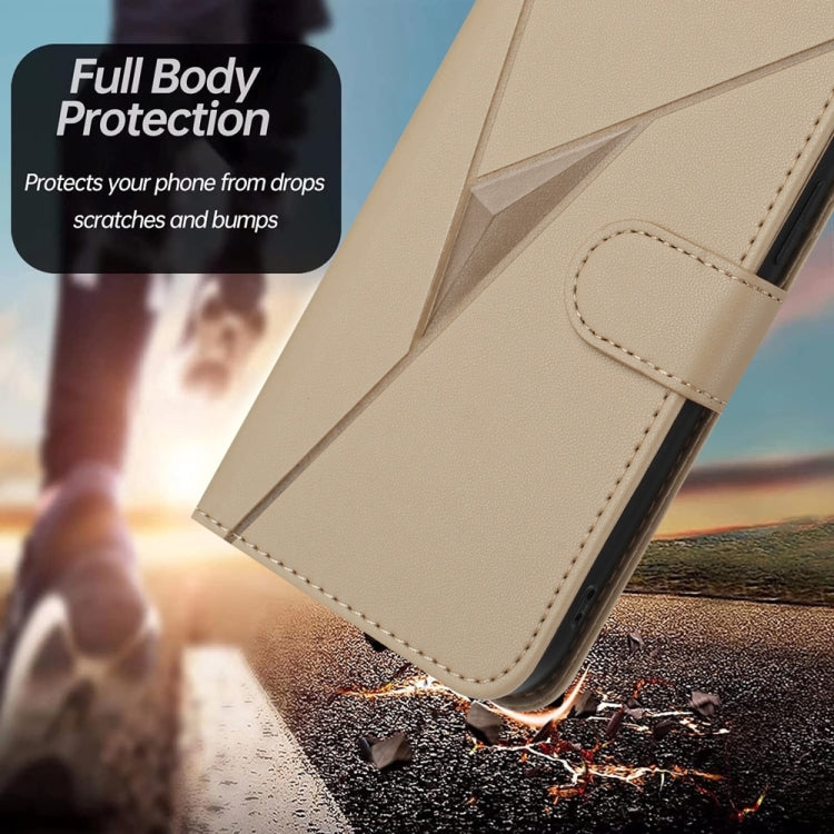 For Huawei Pura 70 Pro / Pura 70 Ultra Triangle Pattern Buckle Clasp Leather Phone Case(Gold)