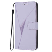 For Huawei Pura 70 Pro / Pura 70 Ultra Triangle Pattern Buckle Clasp Leather Phone Case(Light Purple)