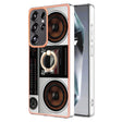 For Samsung Galaxy S25 Ultra 5G Electroplating Dual-side IMD Phone Case with Ring Holder(Retro Radio) - Galaxy S25 Ultra 5G Cases by PMC TechLife | Online Shopping South Africa | PMC TechLife | Buy Now Pay Later Mobicred