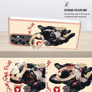 For Samsung Galaxy S25 Ultra 5G Electroplating Dual-side IMD Phone Case with Ring Holder(Lucky Dog)