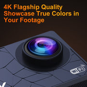 I5-361 2.0 inch IPS HD Screen Wide Angle 4K WiFi Action Camera, Style:without Remote Control