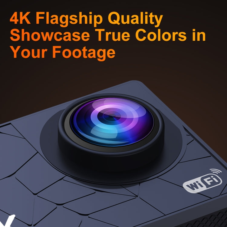 I5-361 2.0 inch IPS HD Screen Wide Angle 4K WiFi Action Camera, Style:without Remote Control