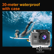 I5-361 2.0 inch IPS HD Screen Wide Angle 4K WiFi Action Camera, Style:without Remote Control